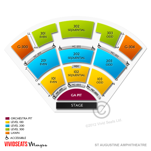 St Augustine Amphitheater Seating Chart | Cabinets Matttroy