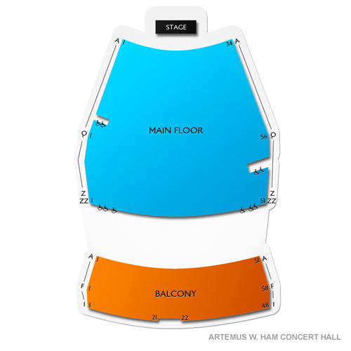 Artemus W. Ham Concert Hall Venue Map