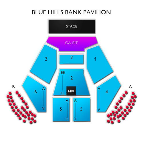 Leader Bank Pavilion Venue Map
