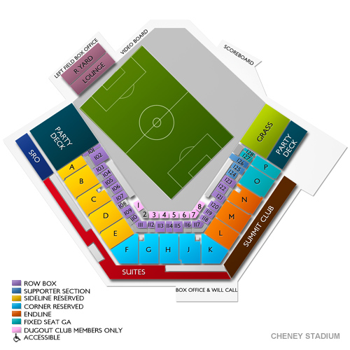 Cheney Stadium Soccer Seating Chart