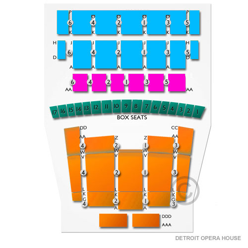 detroit opera house detroit mi seating chart