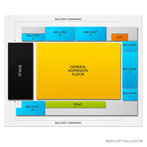 Mercury Ballroom Venue Map