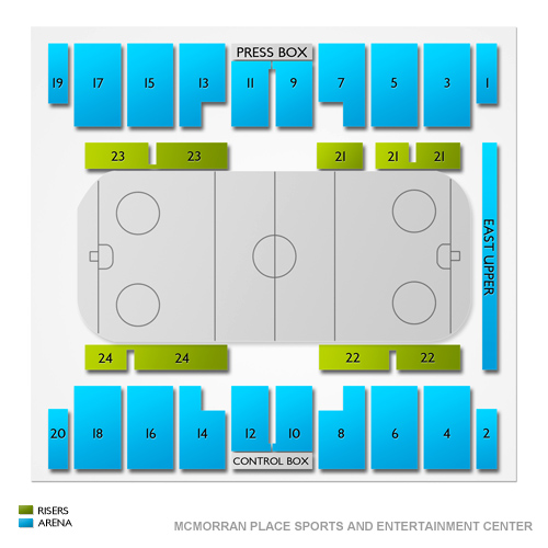 Seating Map - Mississippi Sea Wolves