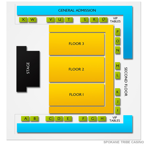 Spokane Tribe Casino Venue Map