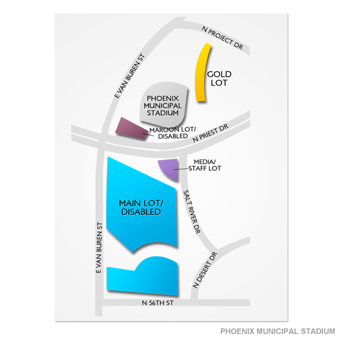 Phoenix Municipal Stadium Parking Venue Map