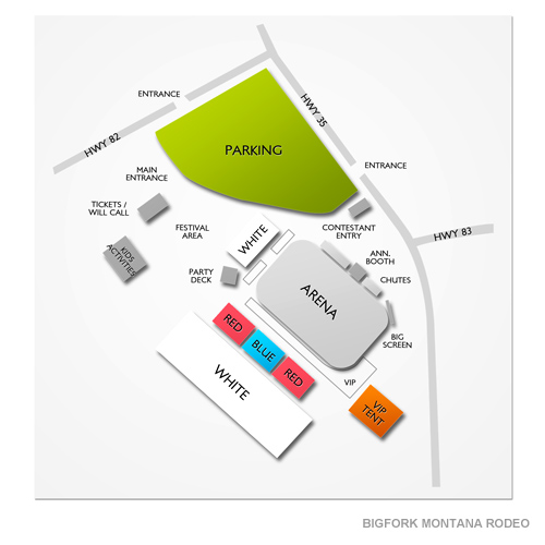 Bigfork Montana Rodeo Venue Map