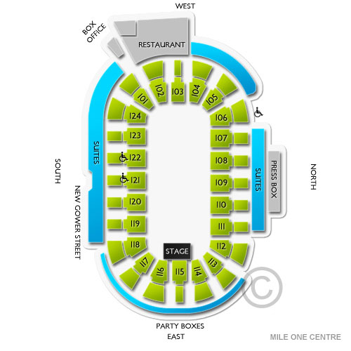 Mary Browns Centre Venue Map