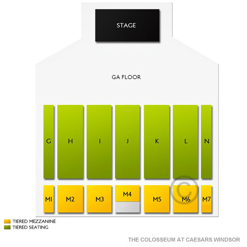 Colosseum Casino Windsor Seating Chart