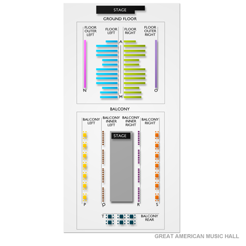 Great American Music Hall Venue Map