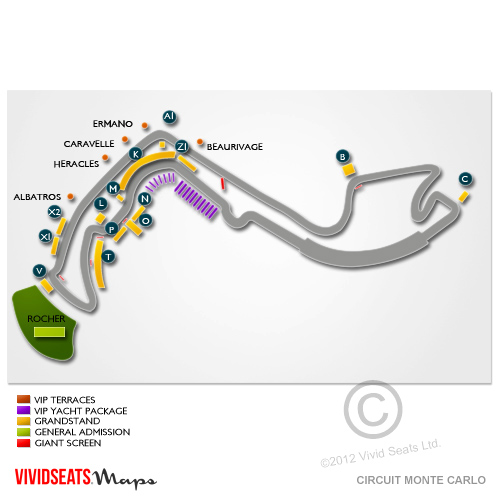 Circuit Monte Carlo Seating Chart | Vivid Seats