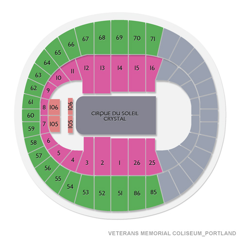 Veterans Memorial Coliseum - Portland Venue Map