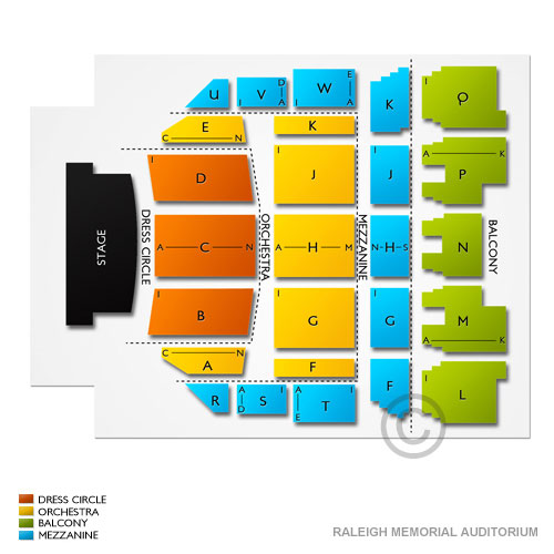 Progress Energy Center Raleigh Memorial Auditorium Seating Chart