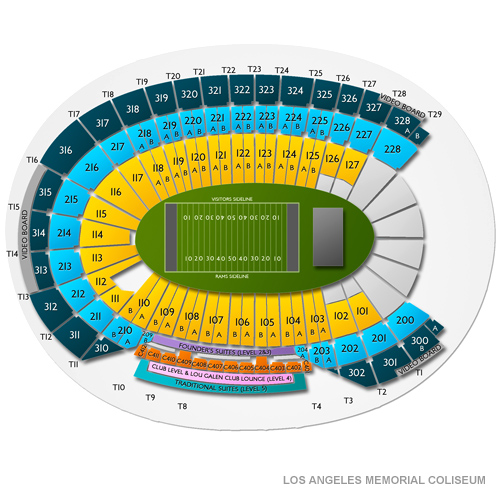 Los Angeles Rams Coliseum Seating Chart