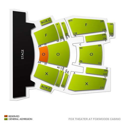 Fox Theater Foxwoods Seating Chart
