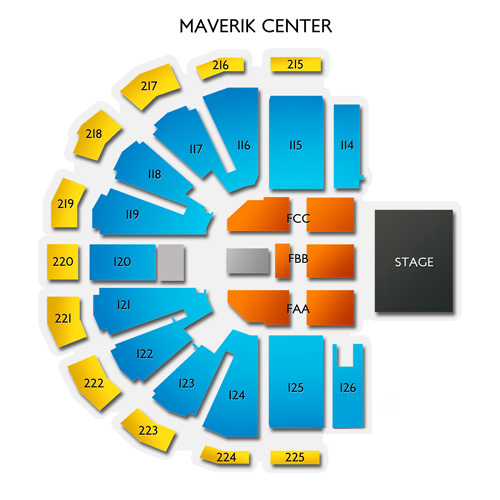 Maverik Center Venue Map