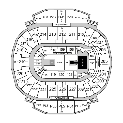 Scotiabank Saddledome Venue Map
