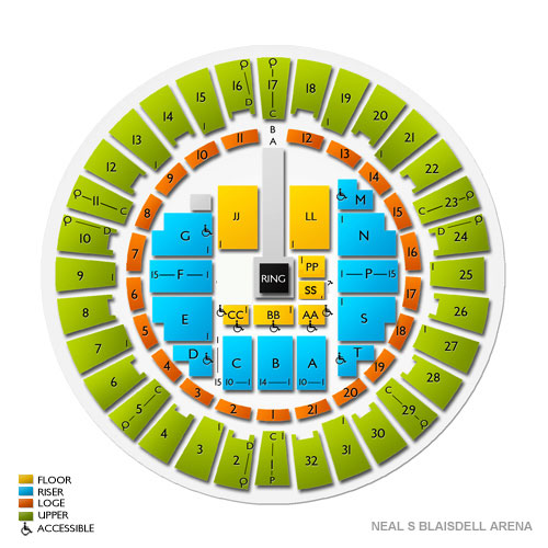 Neal S Blaisdell Arena Honolulu Hi Seating Chart