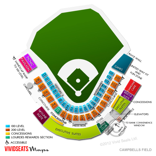 Campbells Field Seating Chart | Vivid Seats