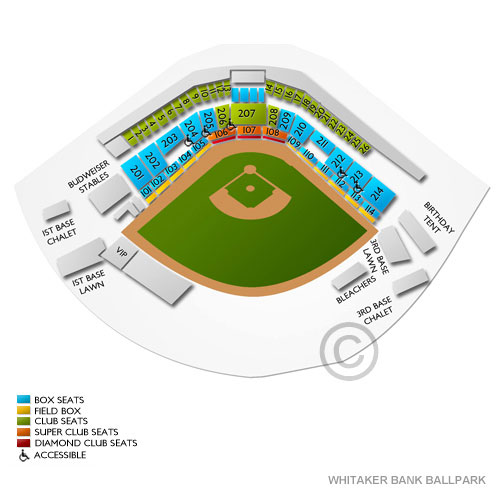 Whitaker Bank Ballpark Seating Chart Concert