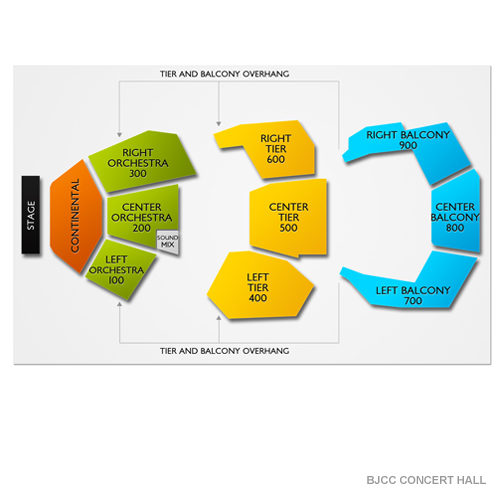 BJCC Concert Hall Venue Map