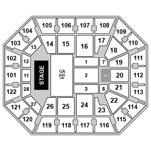 Mohegan Sun Arena-CT Venue Map