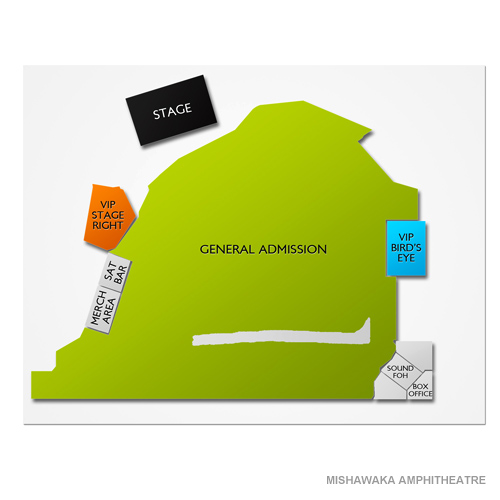 Mishawaka Amphitheatre Venue Map