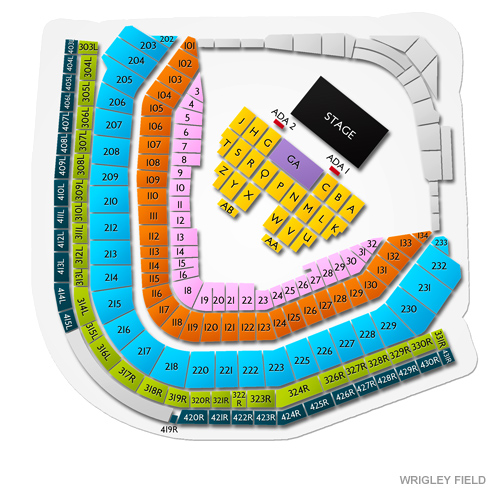 wrigley field seating map Green Day With Fall Out Boy And Weezer Rescheduled From 8 13 2020