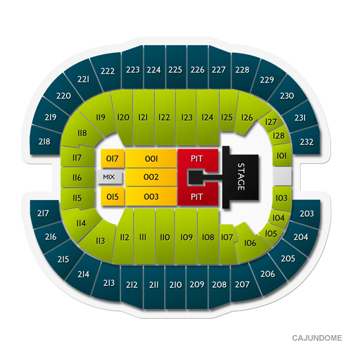 Cajundome Seating Chart For Concerts