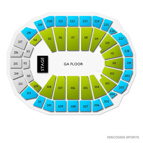 Wisconsin Entertainment And Sports Center Seating Chart Concert