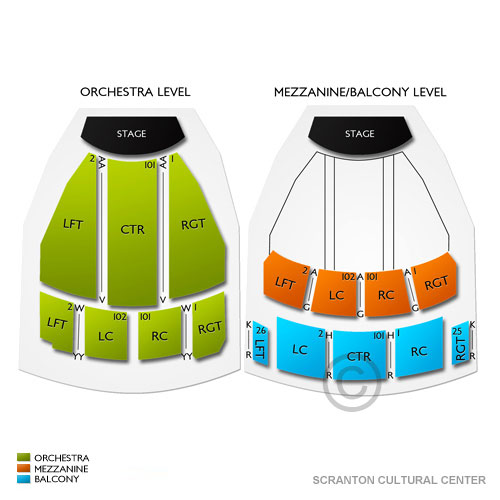 Scranton Cultural Center Seating Chart Vivid Seats