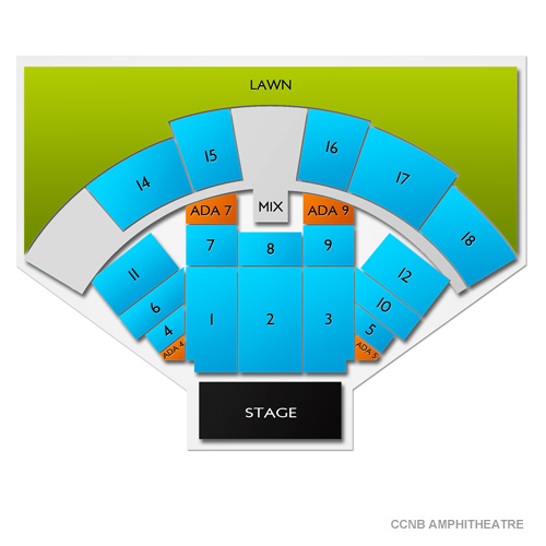 CCNB Amphitheatre at Heritage Park Venue Map