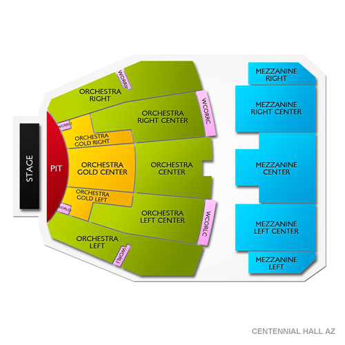 Centennial Hall - AZ Venue Map