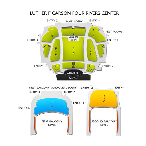 Luther F Carson Four Rivers Center 2019 Seating Chart