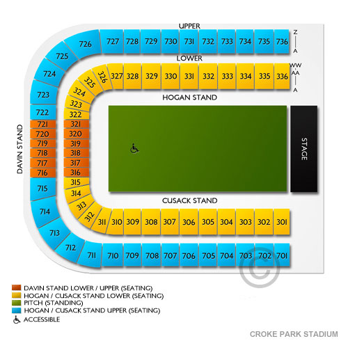 Croke Park Seat Map Garth Brooks Dublin Tickets | Sat Sep 10, 2022 | Croke Park Stadium