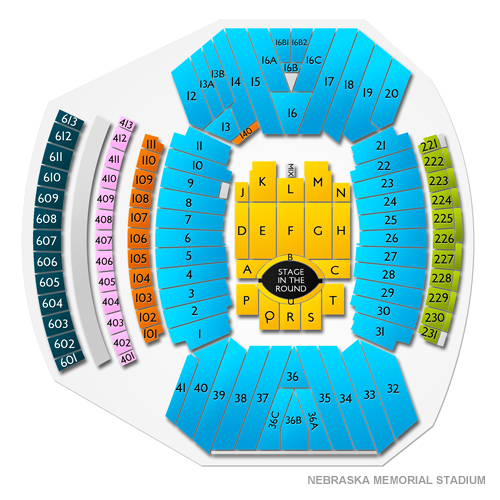 Map Of Memorial Stadium Lincoln Nebraska leafonsand