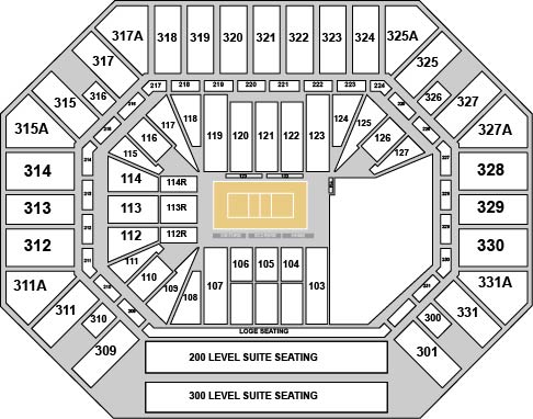 Thompson-Boling Arena at Food City Center Venue Map