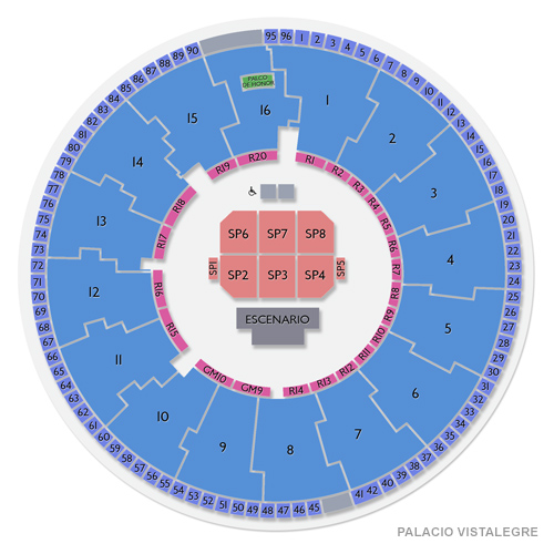 Palacio Vistalegre Venue Map