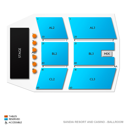 Sandia Amphitheater Seating Chart