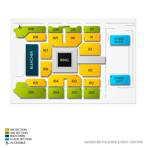 Wind Creek Event Center Venue Map