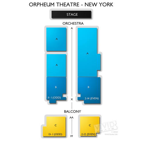 Orpheum Theater Nyc Seating Chart