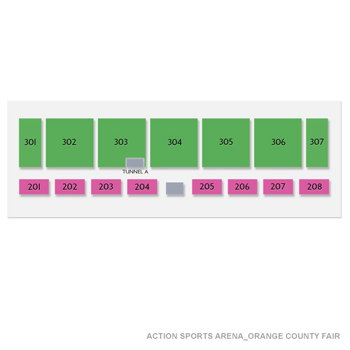 Action Sports Arena at Orange County Fair Venue Map