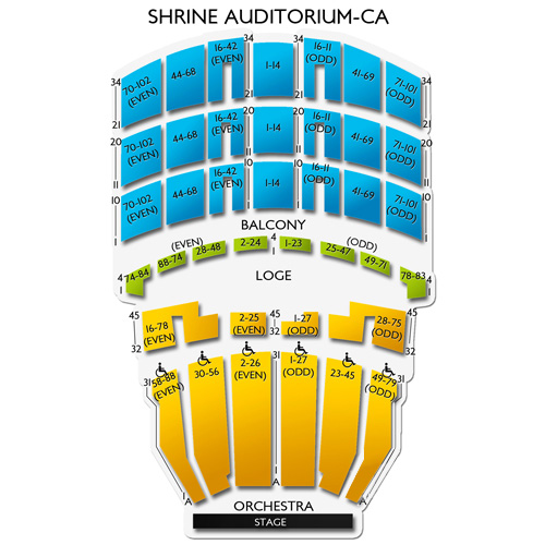 La Shrine Auditorium Seating Chart