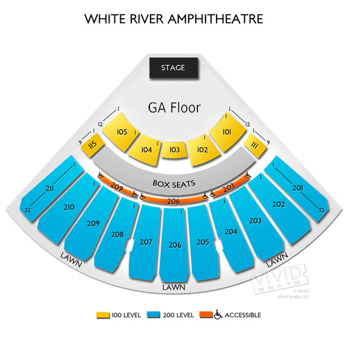 White River Amphitheater Seating Chart