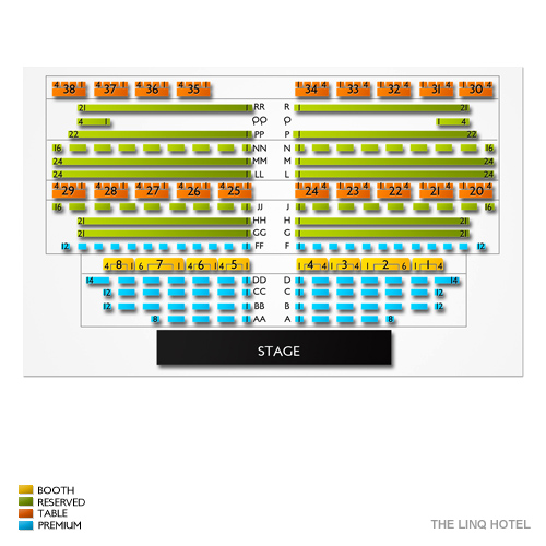The Linq Theatre Seating Chart