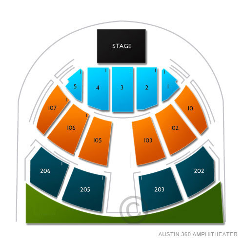 Austin360 Amphitheater 2019 Seating Chart
