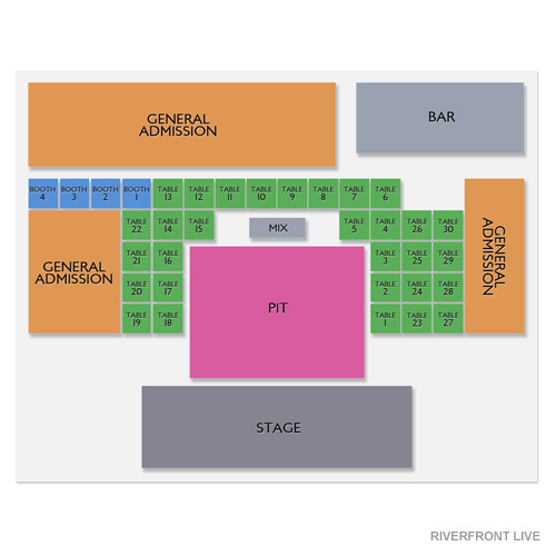 Riverfront Live Venue Map