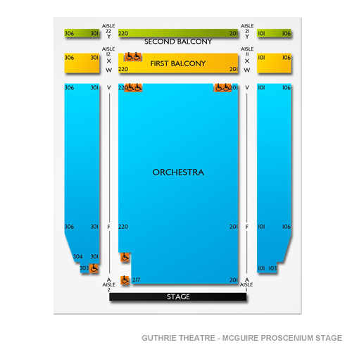 Guthrie Proscenium Seating Chart