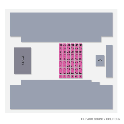 El Paso County Coliseum Venue Map