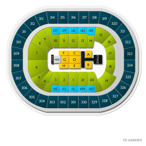 Td Garden Seating Chart With Rows