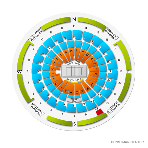 Huntsman Center Venue Map